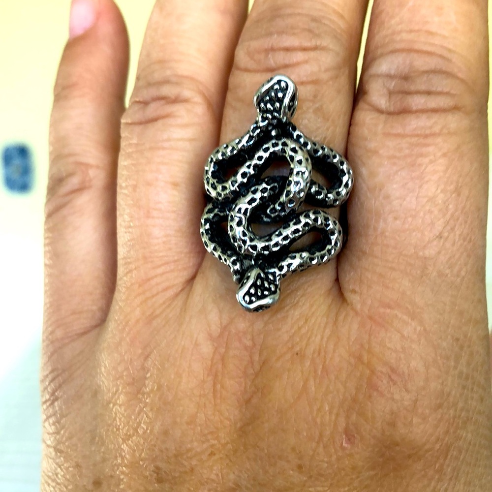 Intertwined Snake Ring 🐍🐍